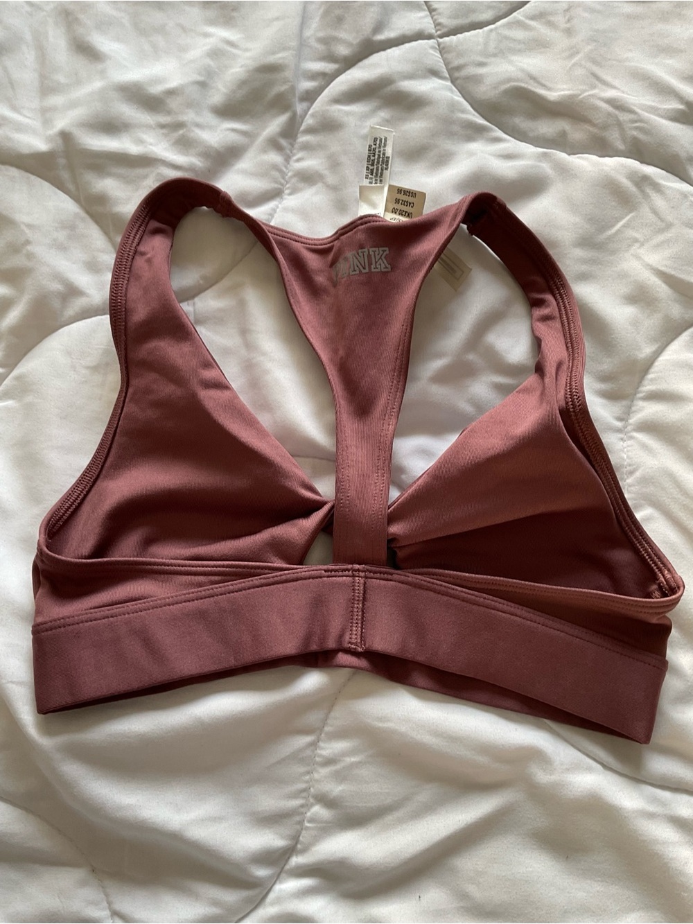 PINK Victoria's Secret Knot-Front Racerback Bralette - Mauve - Picture 2 of 4